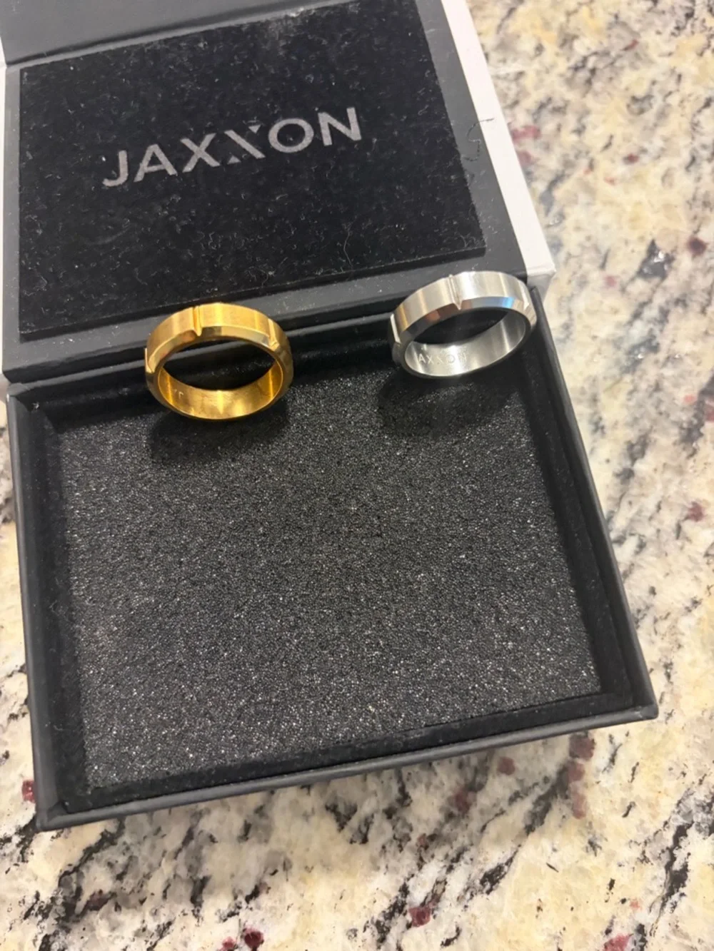 JAXXON Men’s Spinner — Gold 14K & Silver Stainless Steel Rings